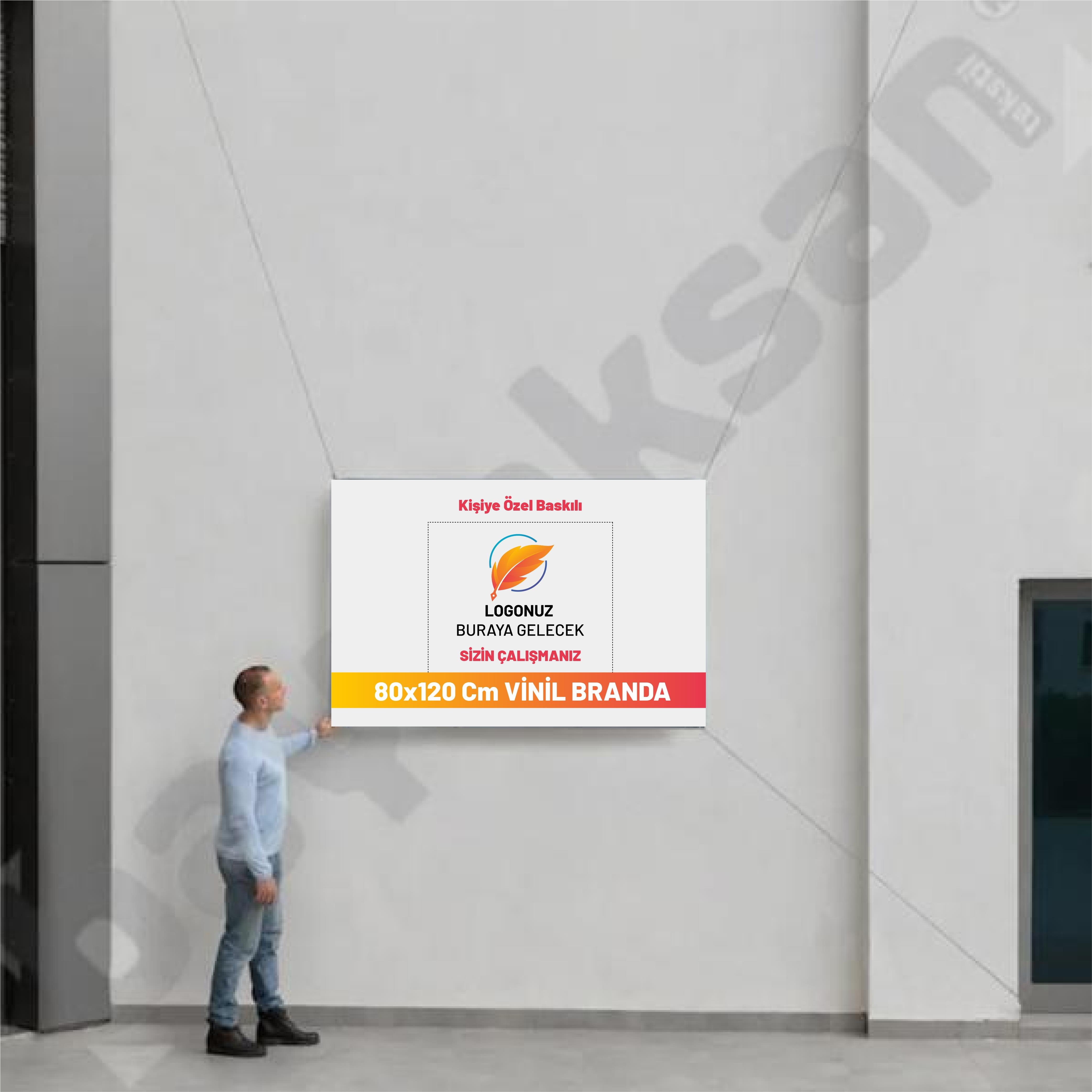80x120 Cm Branda Baskı