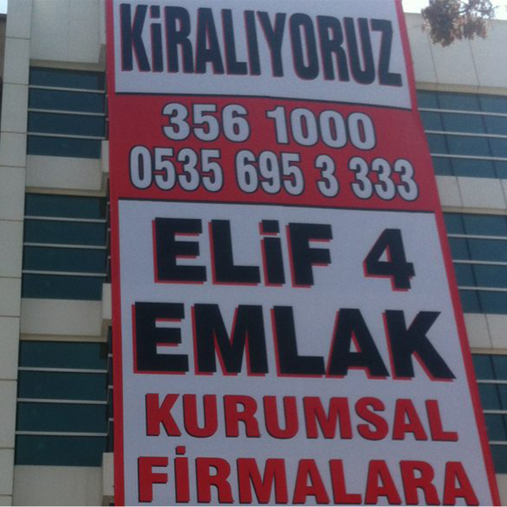 80x300 Cm Emlak Afişi