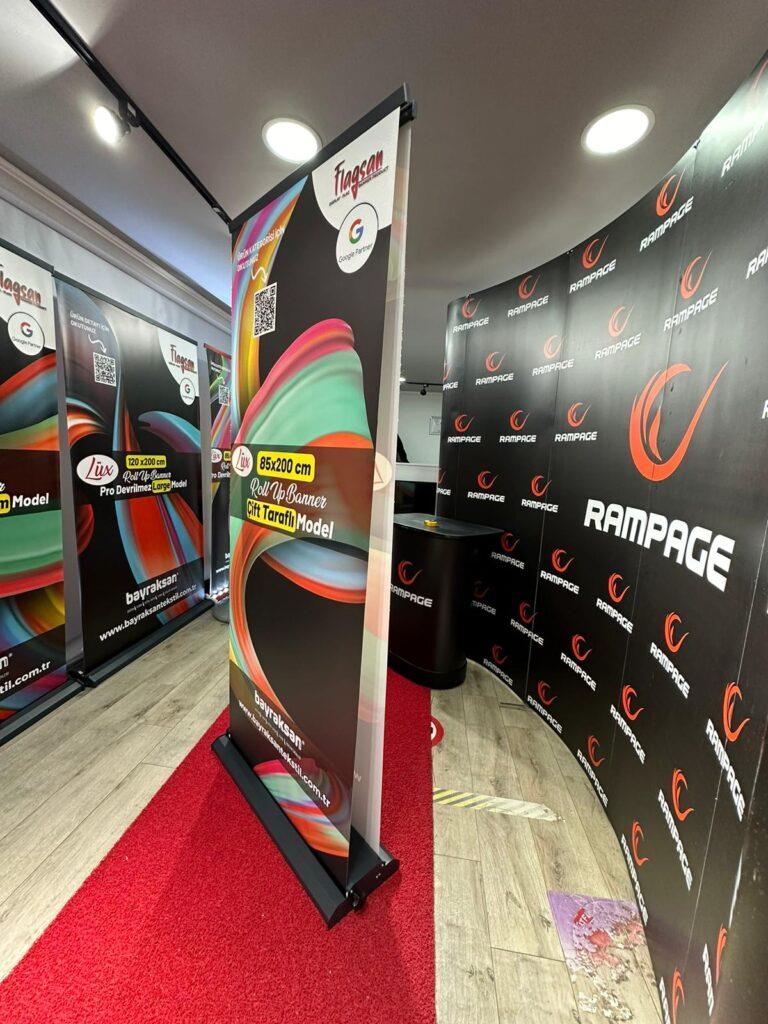 85×200 Cm Çift Taraflı Rollup Banner Pro Model