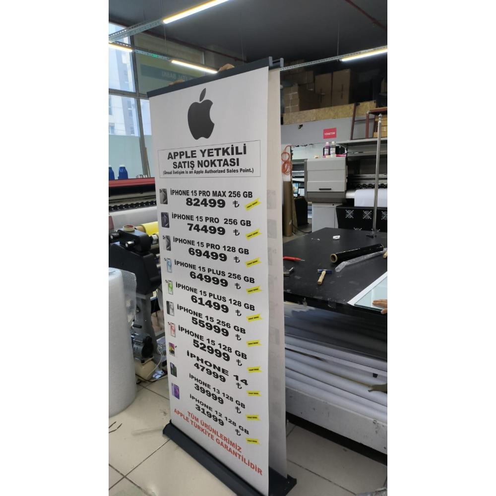 85×200 Cm Çift Taraflı Rollup Banner Pro Model