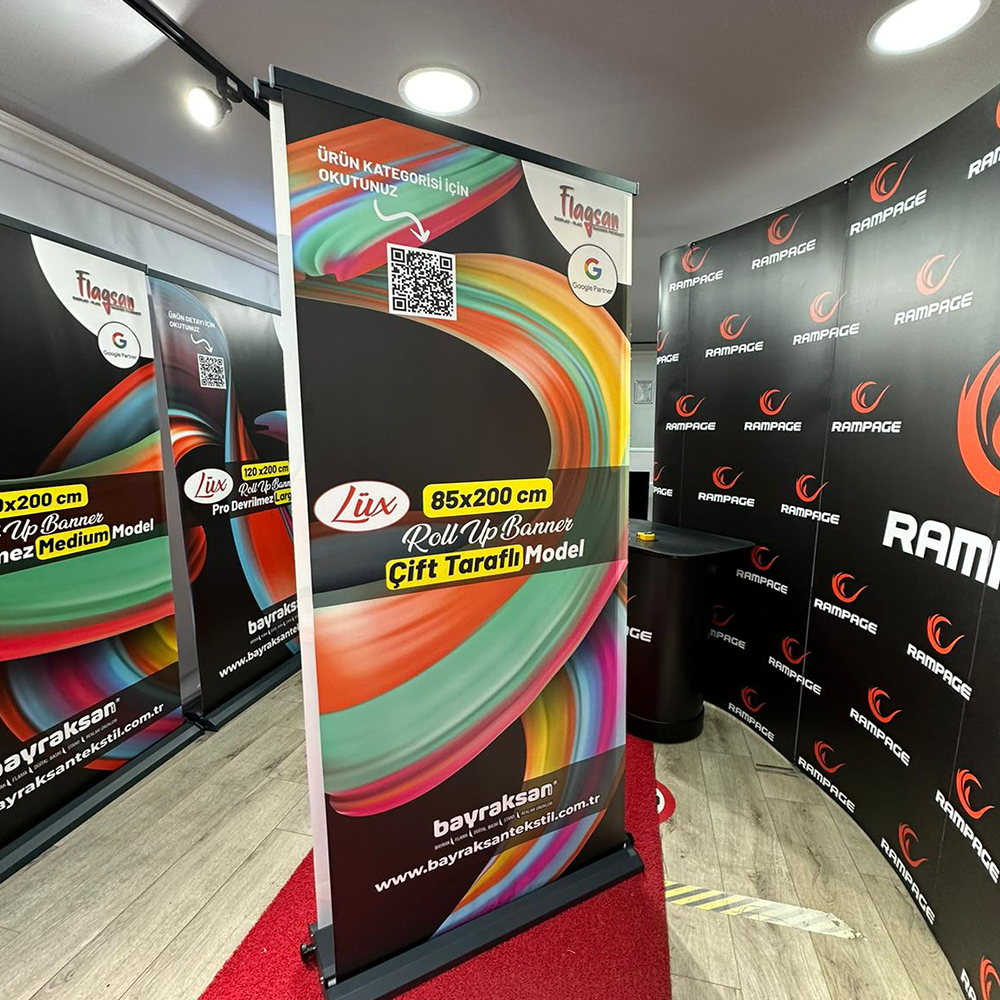 85×200 Cm Çift Taraflı Rollup Banner Pro Model
