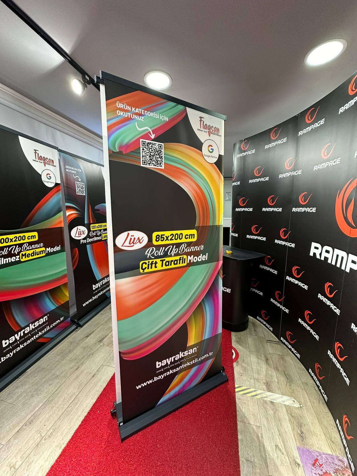 85×200 Cm Çift Taraflı Rollup Banner Pro Model