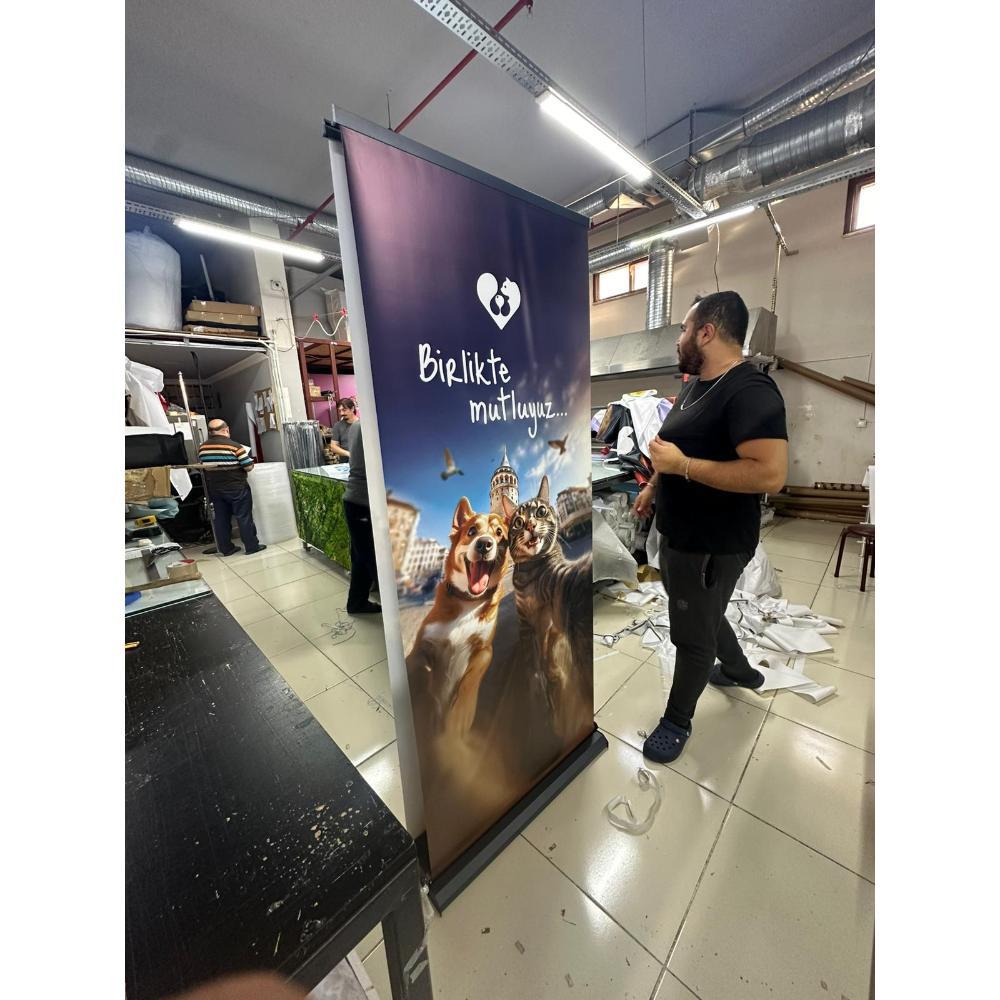 85×200 Cm Çift Taraflı Rollup Banner Pro Model