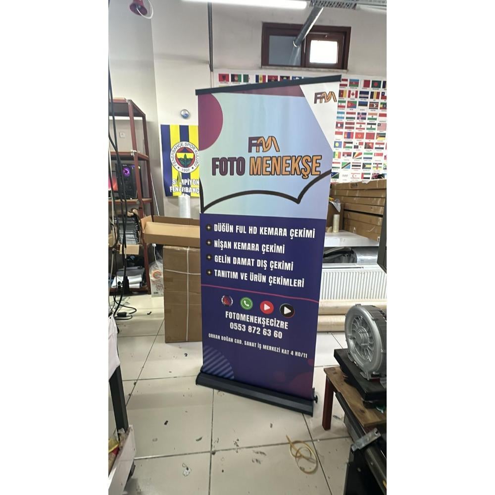85×200 Cm Lüx Rollup Banner Pro Devrilmez Small Model