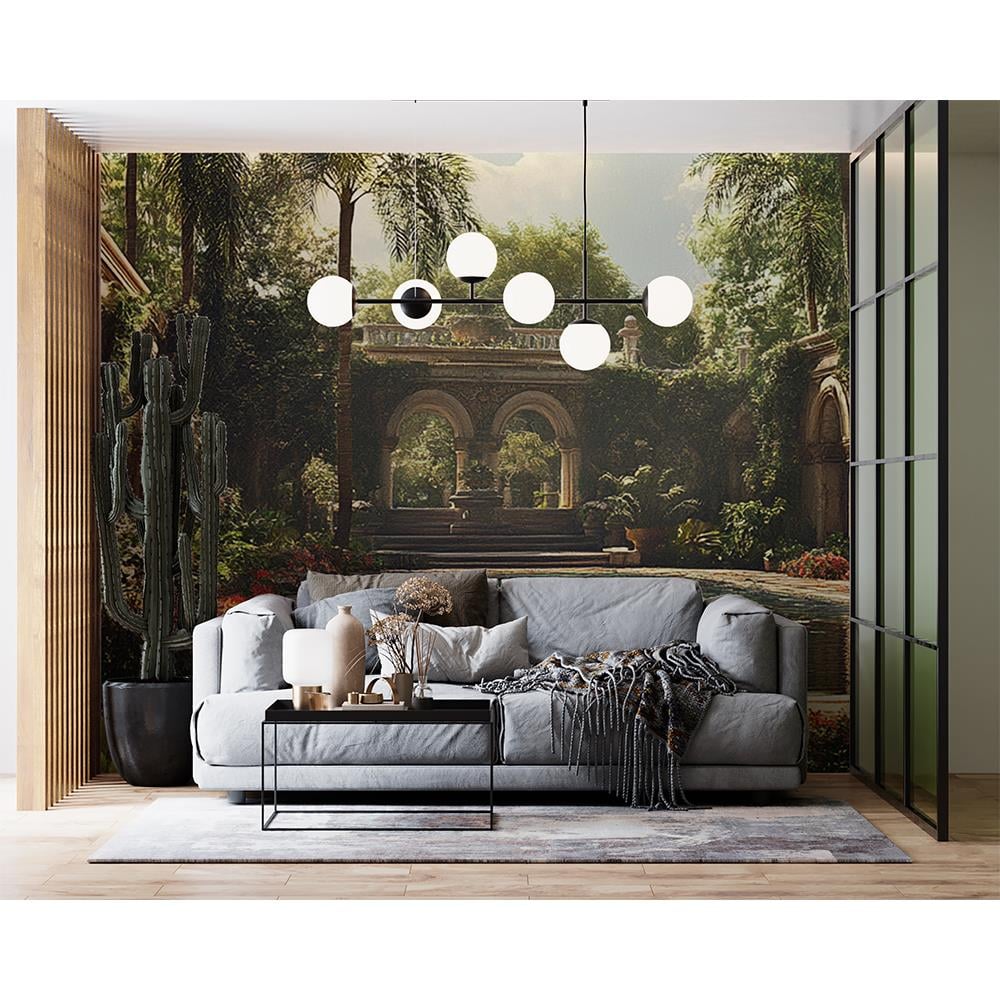 Antik Bahçede Huzur Veren Havuz Duvar Kağıdı