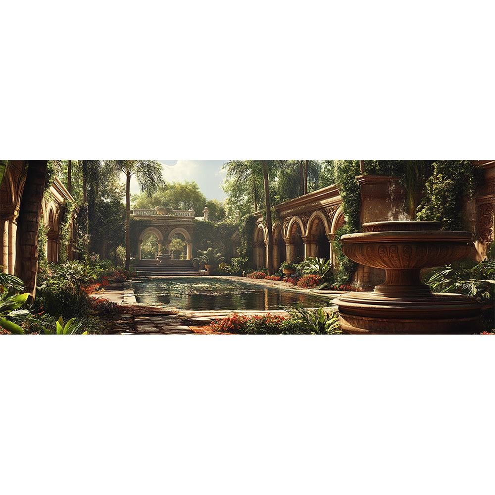 Antik Bahçede Huzur Veren Havuz Duvar Kağıdı