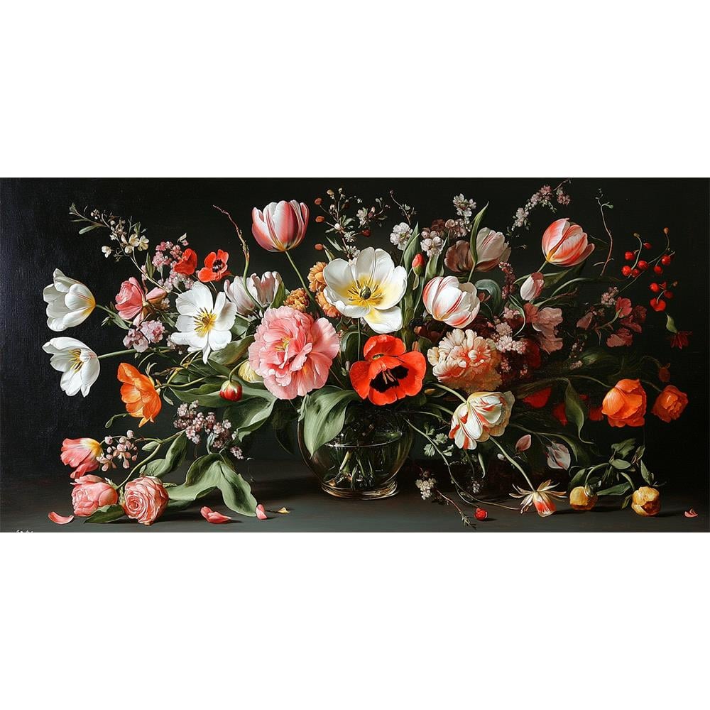 Barok Çiçek Aranjmanı Duvar Kağıdı