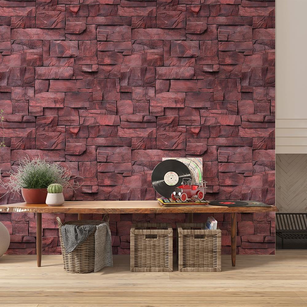 Bordo Kaya Taş Duvar Kağıdı