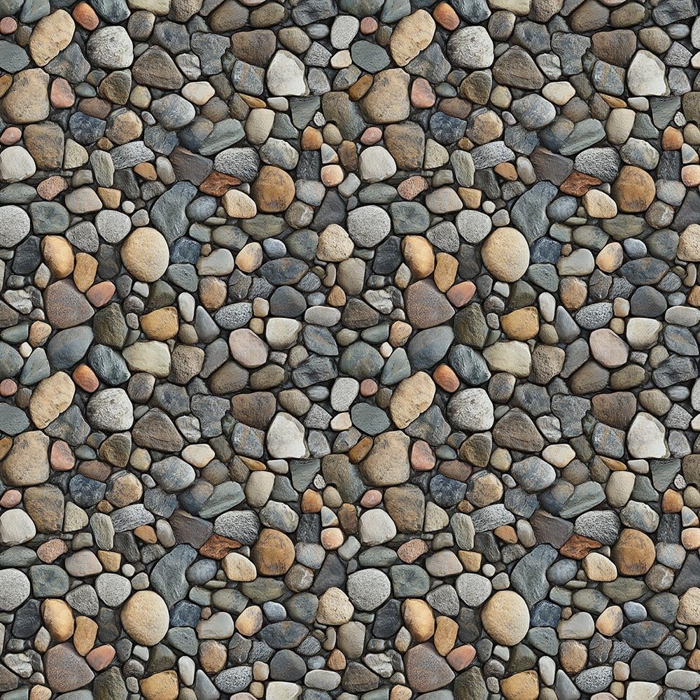 Çakıl Taşı Duvar 3D Stor Perde