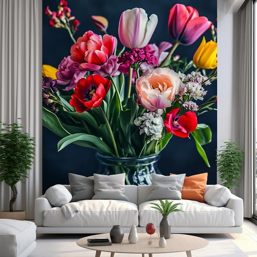 Canlı Çiçek Buketi Duvar Kağıdı