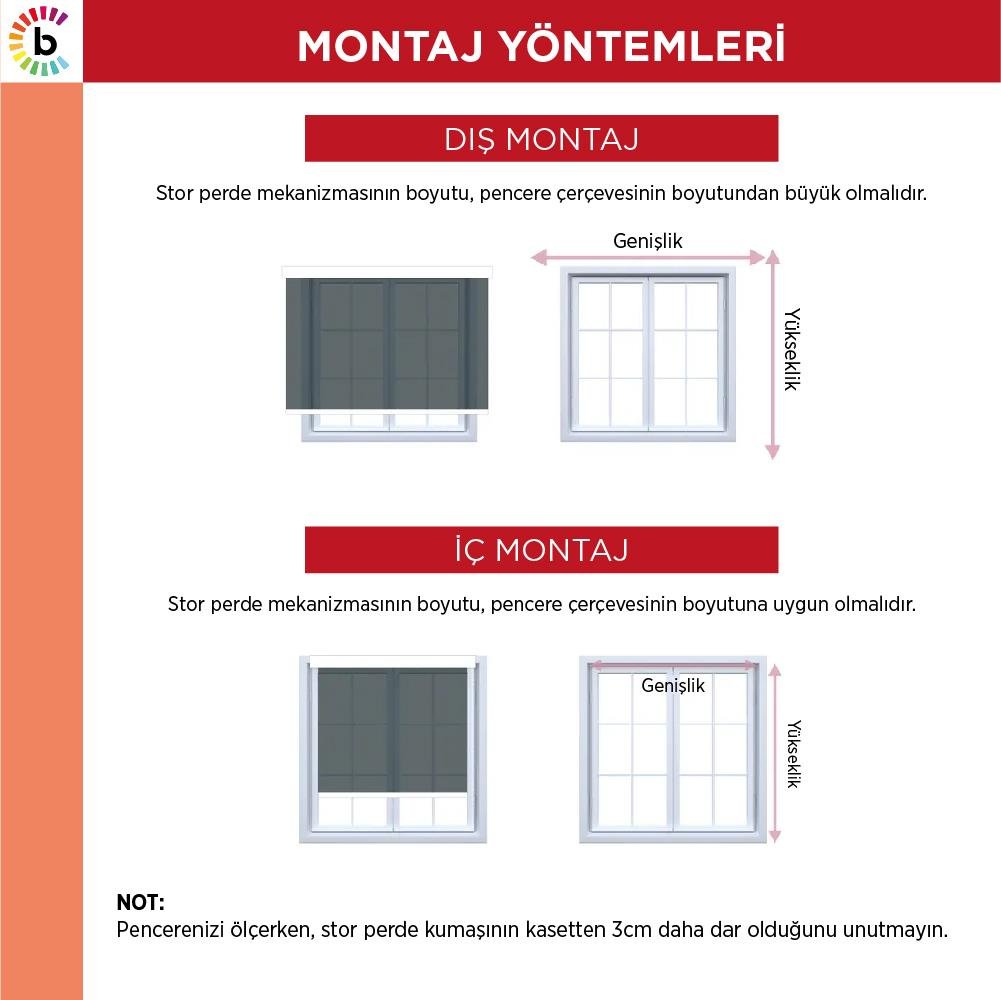 Çizgi Desenli Ofis Stor Perde