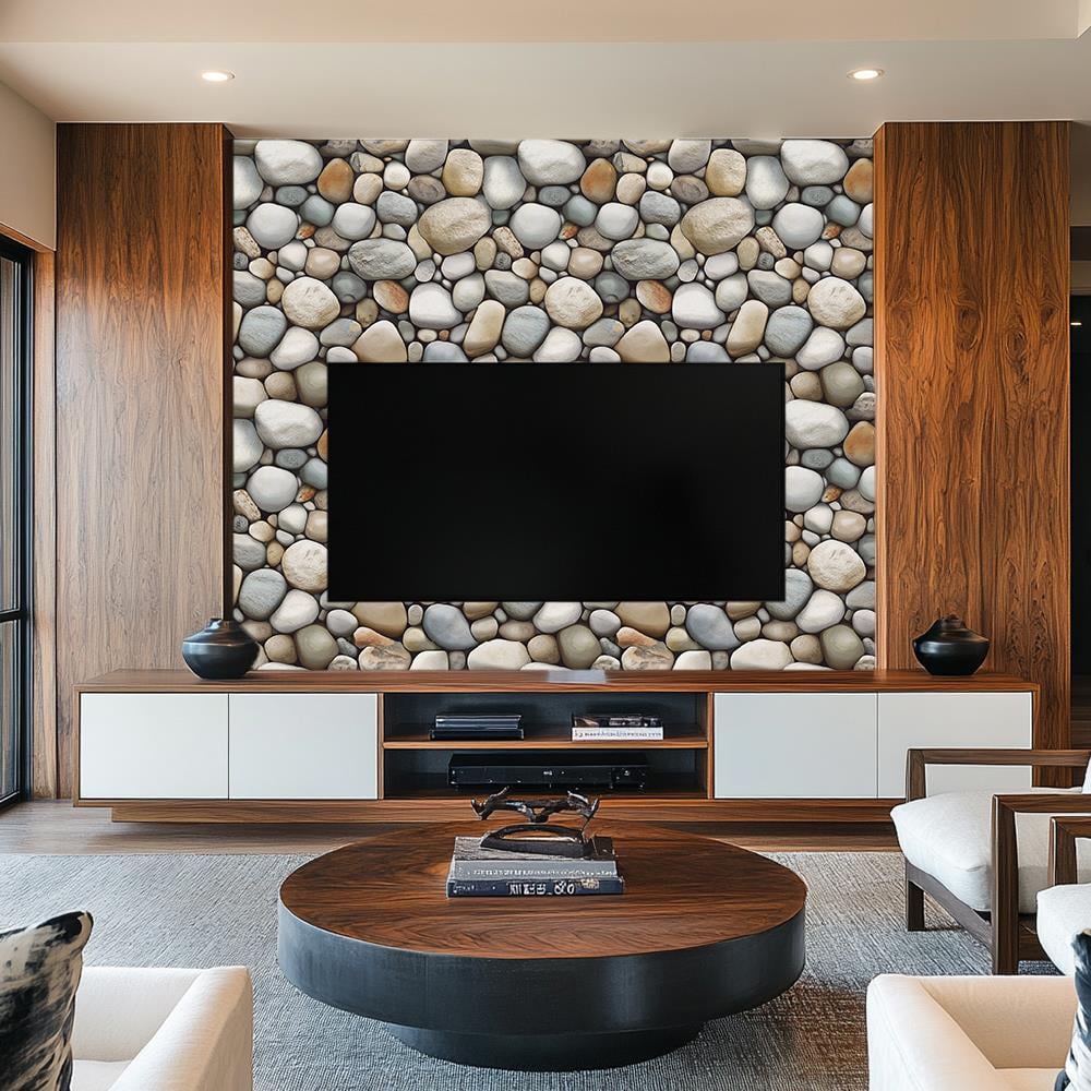 Doğal Çakıl Renkli Taş Duvar Kağıdı