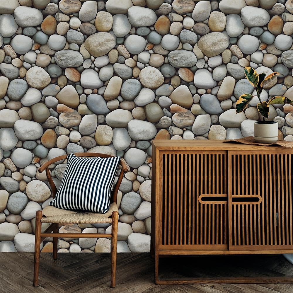 Doğal Çakıl Renkli Taş Duvar Kağıdı