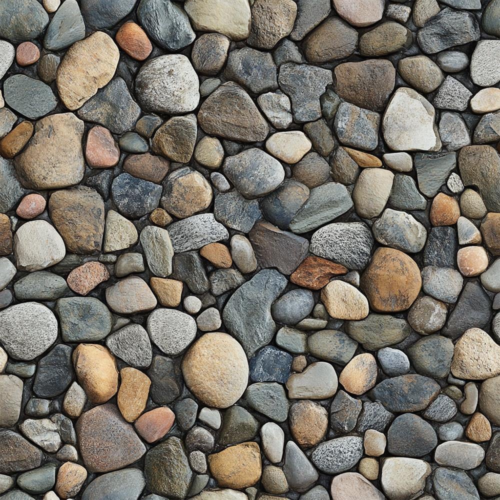 Doğal Renkli Çakıl Taş Duvar Kağıdı