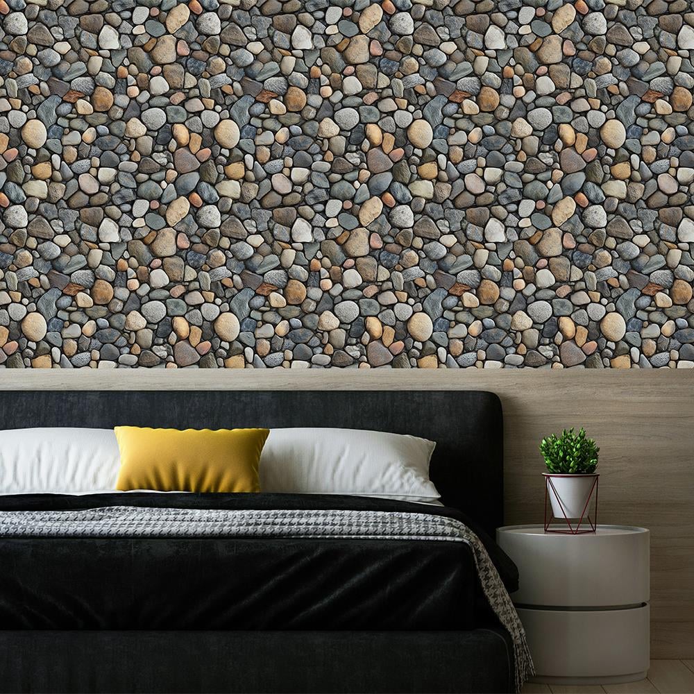 Doğal Renkli Çakıl Taş Duvar Kağıdı