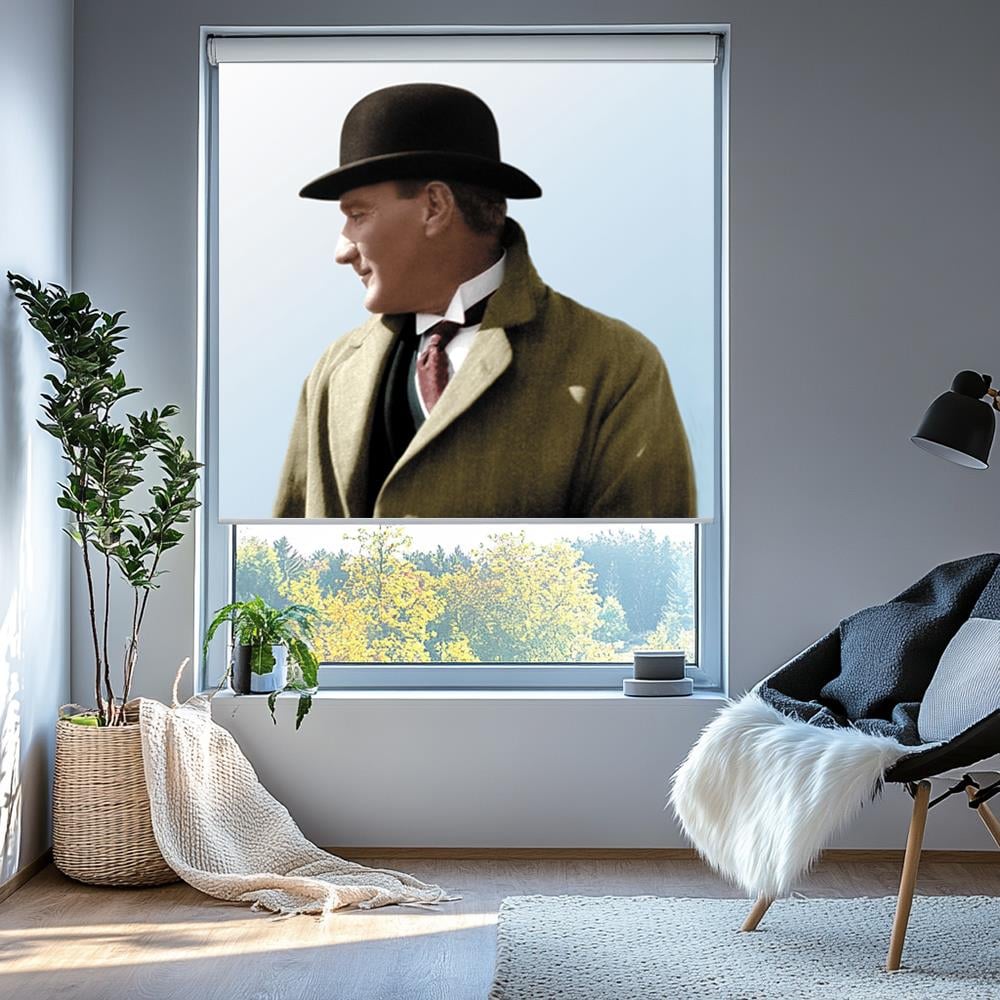 Fötorlu Atatürk Posterli Stor Perde