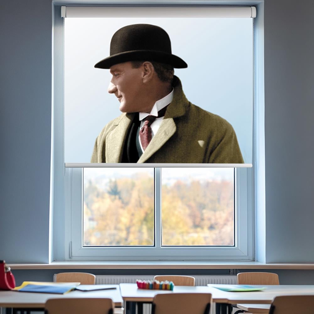 Fötorlu Atatürk Posterli Stor Perde