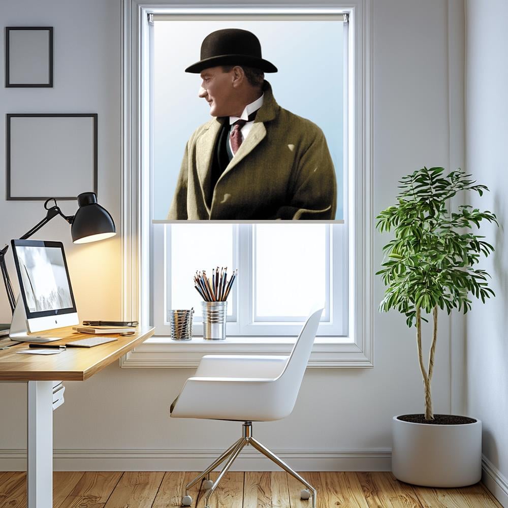 Fötorlu Atatürk Posterli Stor Perde