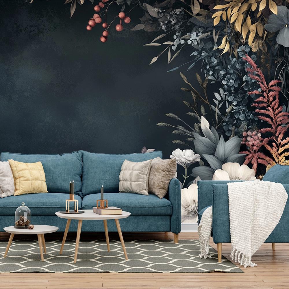 Gizemli Orman Çiçekleri Duvar Kağıdı