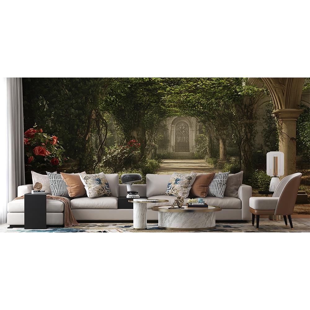 Güllerle Bezenmiş Gizemli Bahçe Duvar Kağıdı