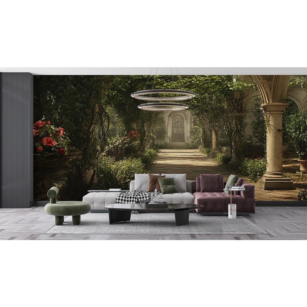 Güllerle Bezenmiş Gizemli Bahçe Duvar Kağıdı