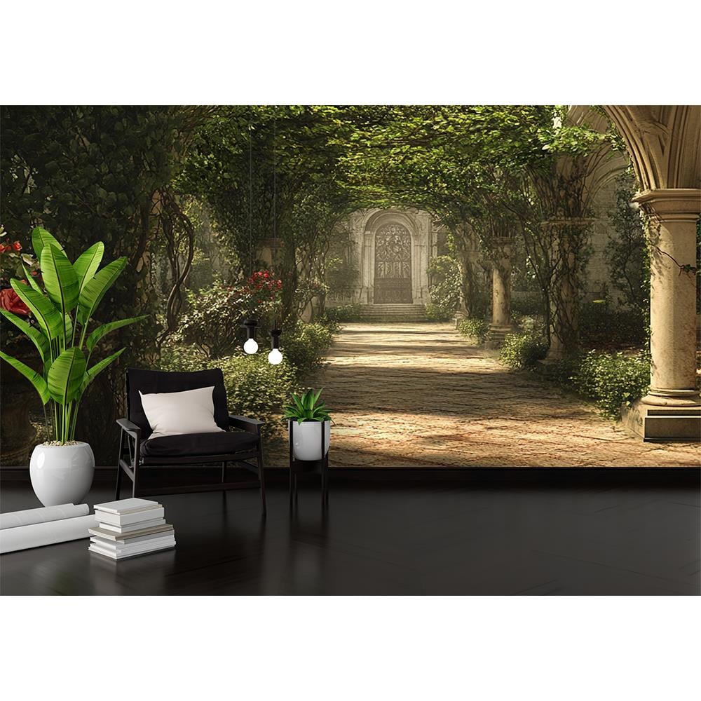 Güllerle Bezenmiş Gizemli Bahçe Duvar Kağıdı