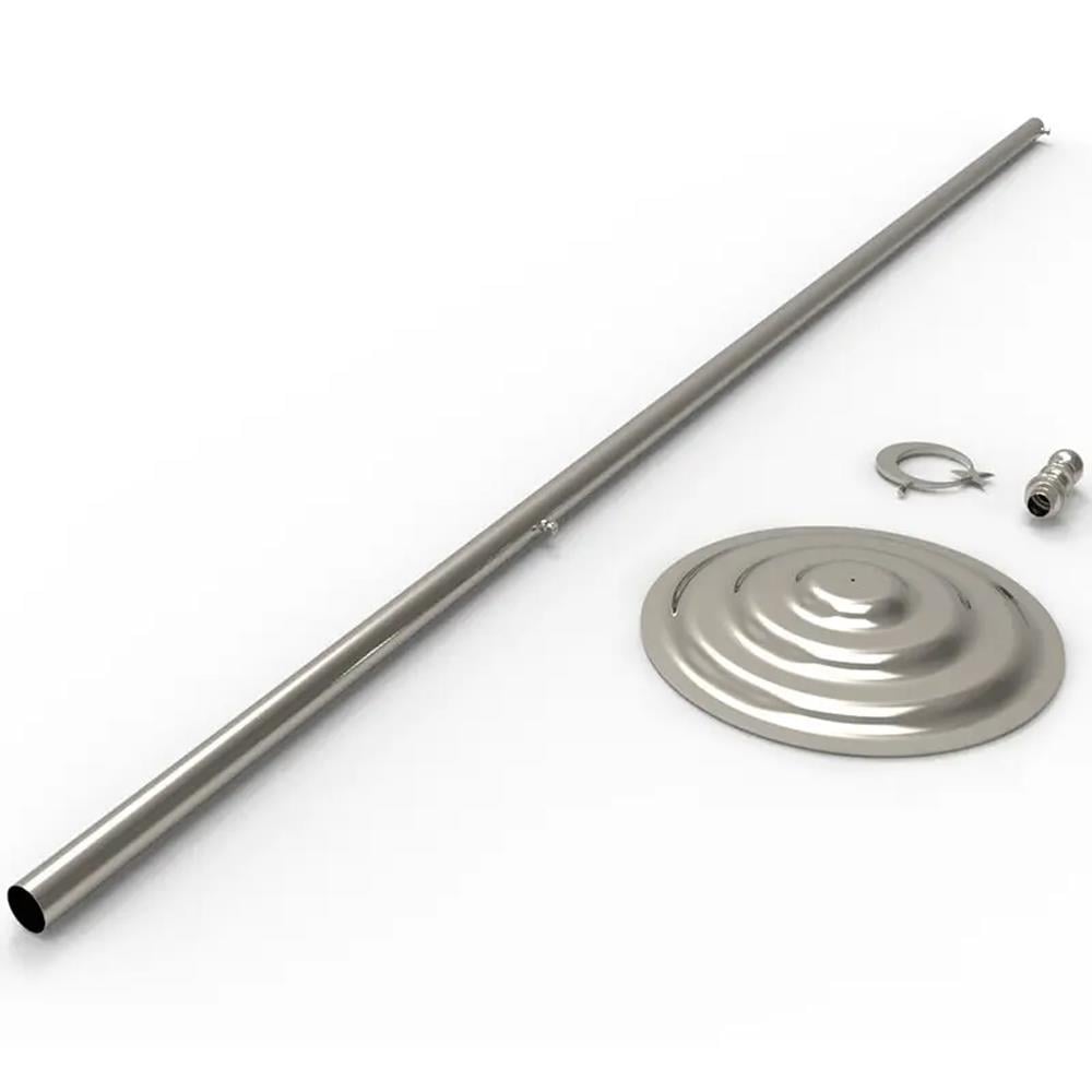 İkili Makam Bayrağı Seti (Krom Direkli)