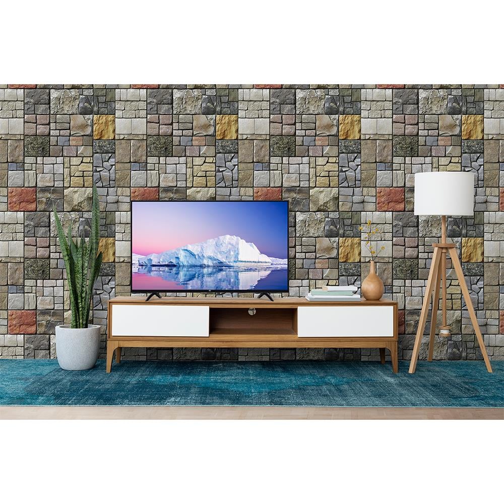 Karışık Taş Desenli Duvar Kağıdı