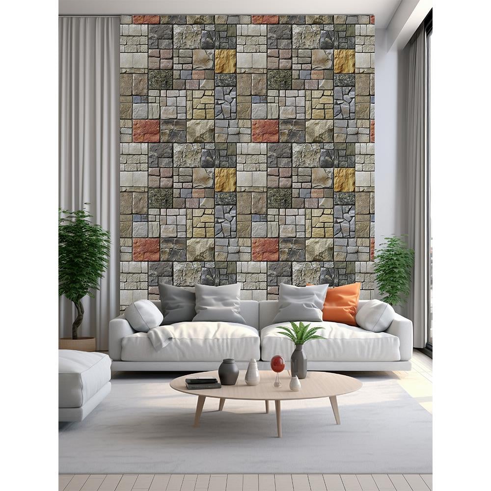 Karışık Taş Desenli Duvar Kağıdı