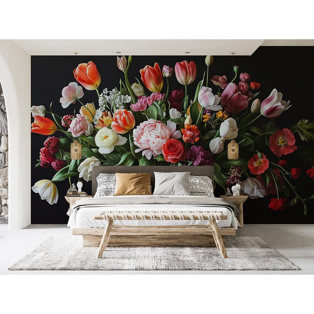 Klasik Çiçek Buketi Duvar Kağıdı