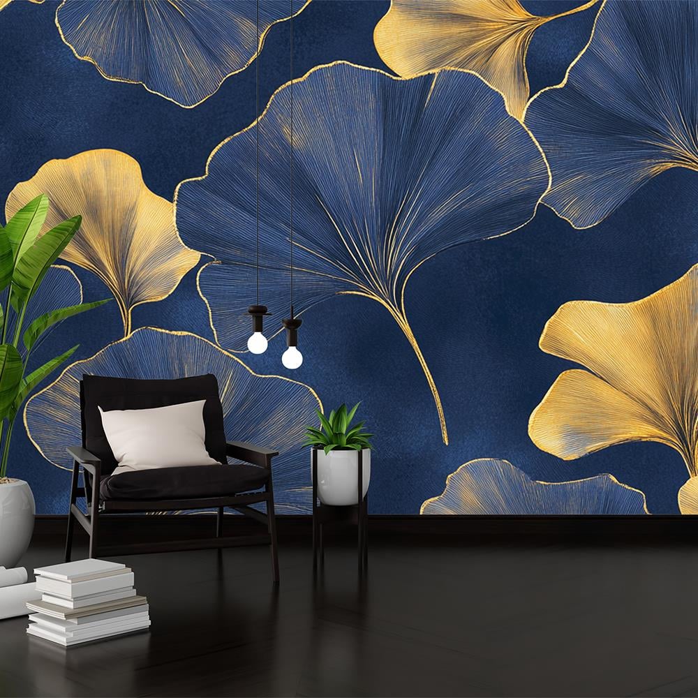Kraliyet Mavisi Gingko Duvar Kağıdı