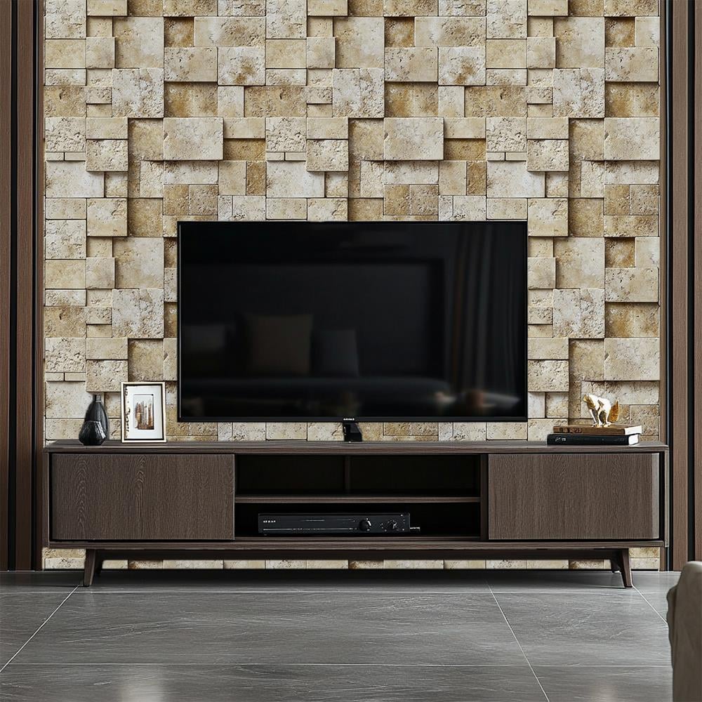 Krem Mermer Blok Duvar Kağıdı