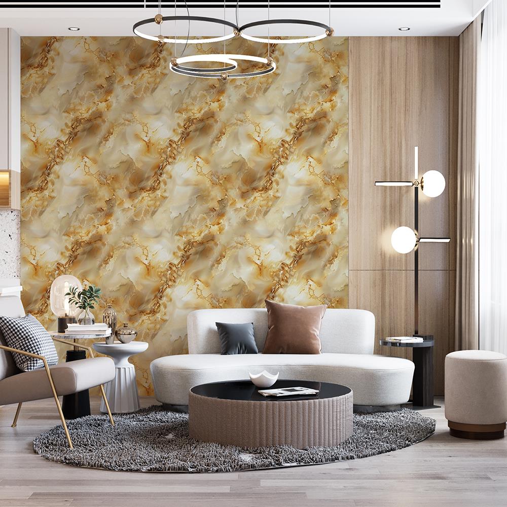 Kum Sarısı Lüks Mermer Duvar Kağıdı