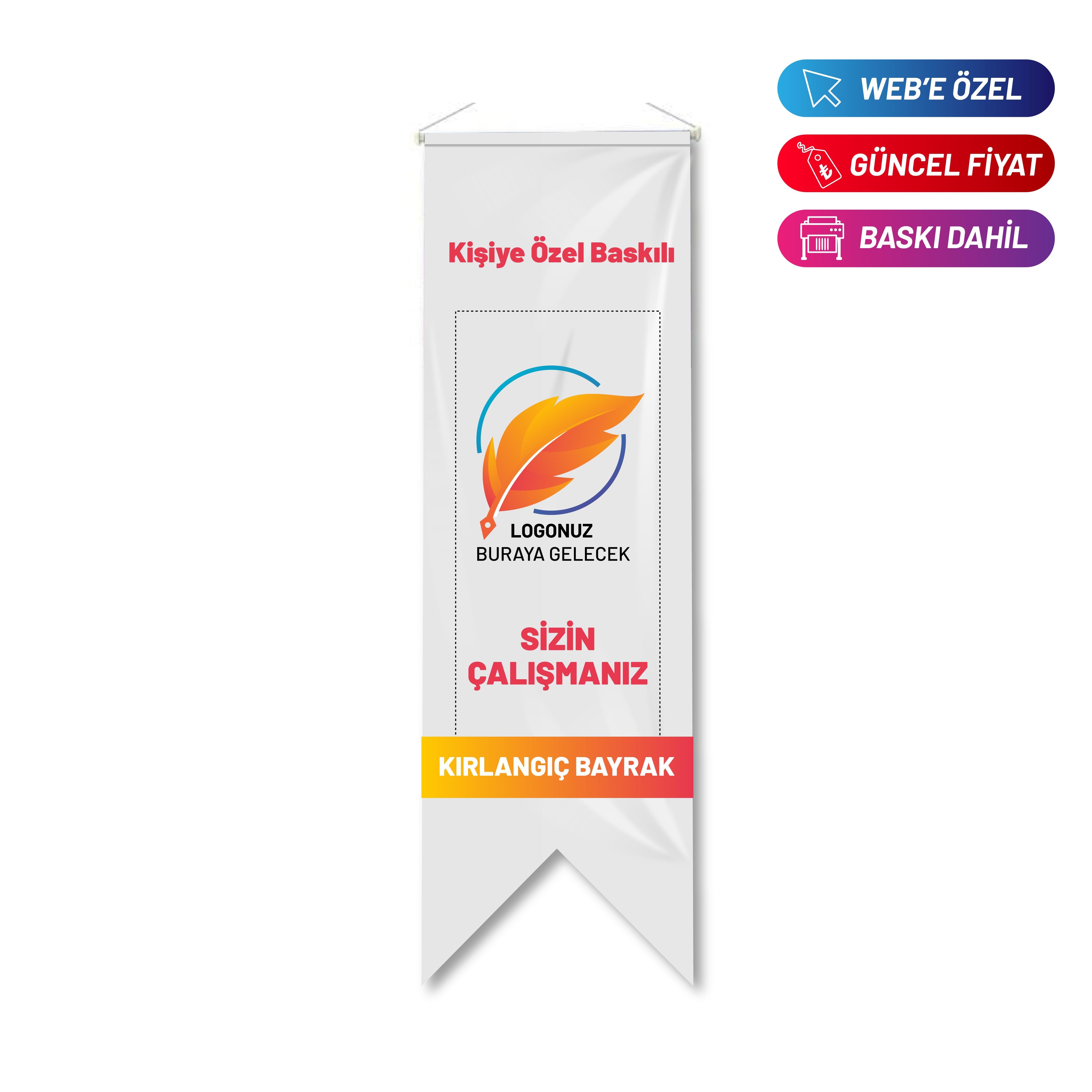 Logolu Kırlangıç Bayrak