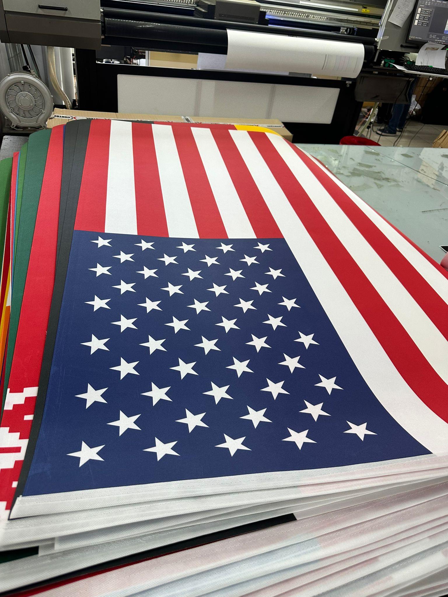 Logolu Makam Bayrağı (Krom Direkli)