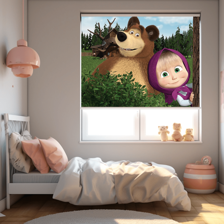 Maşa İle Koca Ayı Stor Perde
