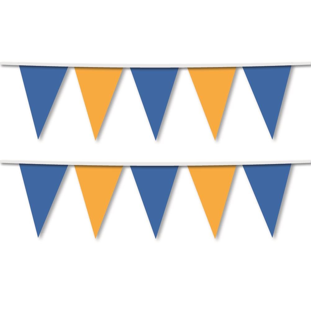Mavi Sarı İpe Dizili Üçgen Bayrak