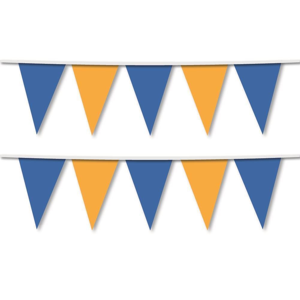 Mavi Sarı İpe Dizili Üçgen Bayrak