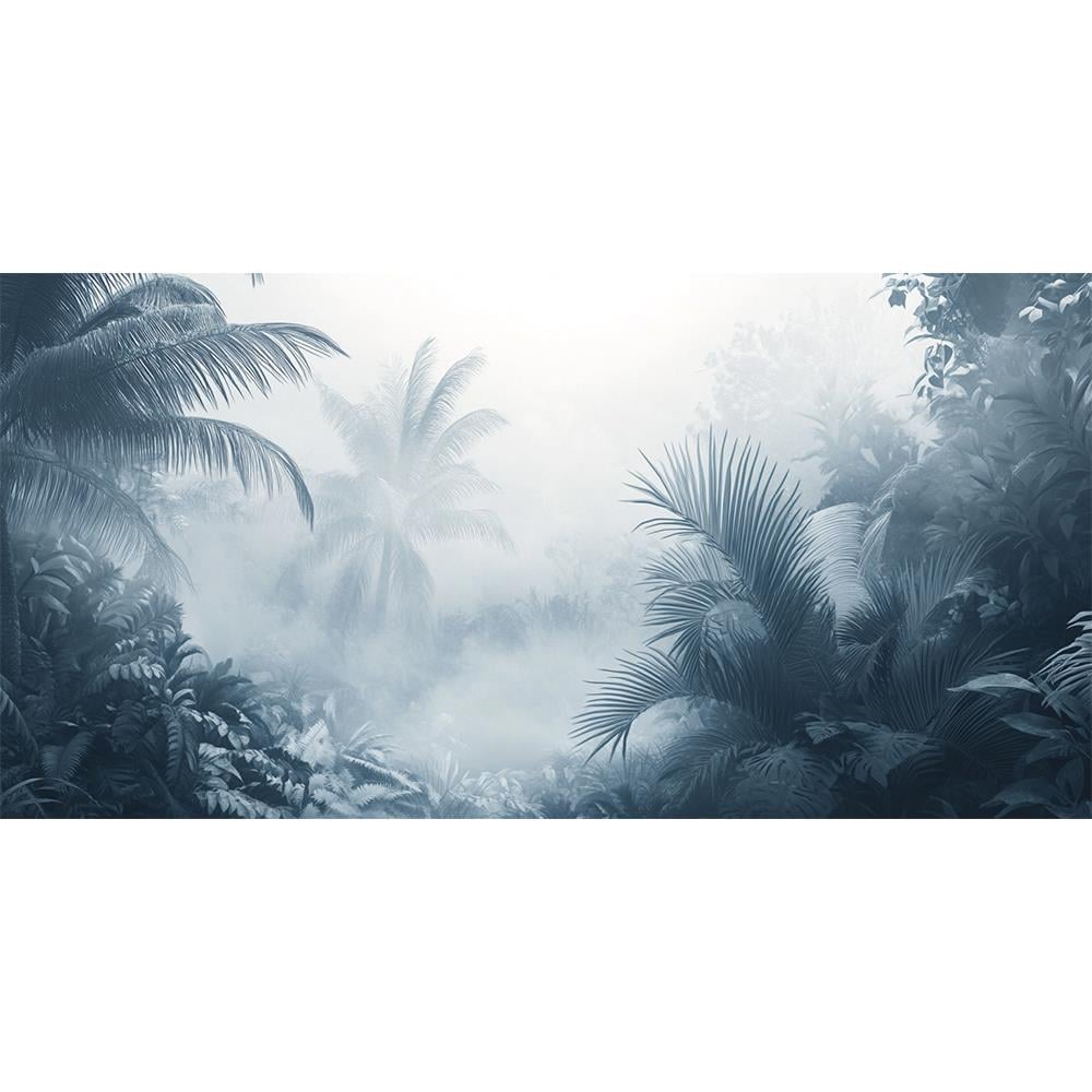 Mavi Sisli Tropik Duvar Kağıdı