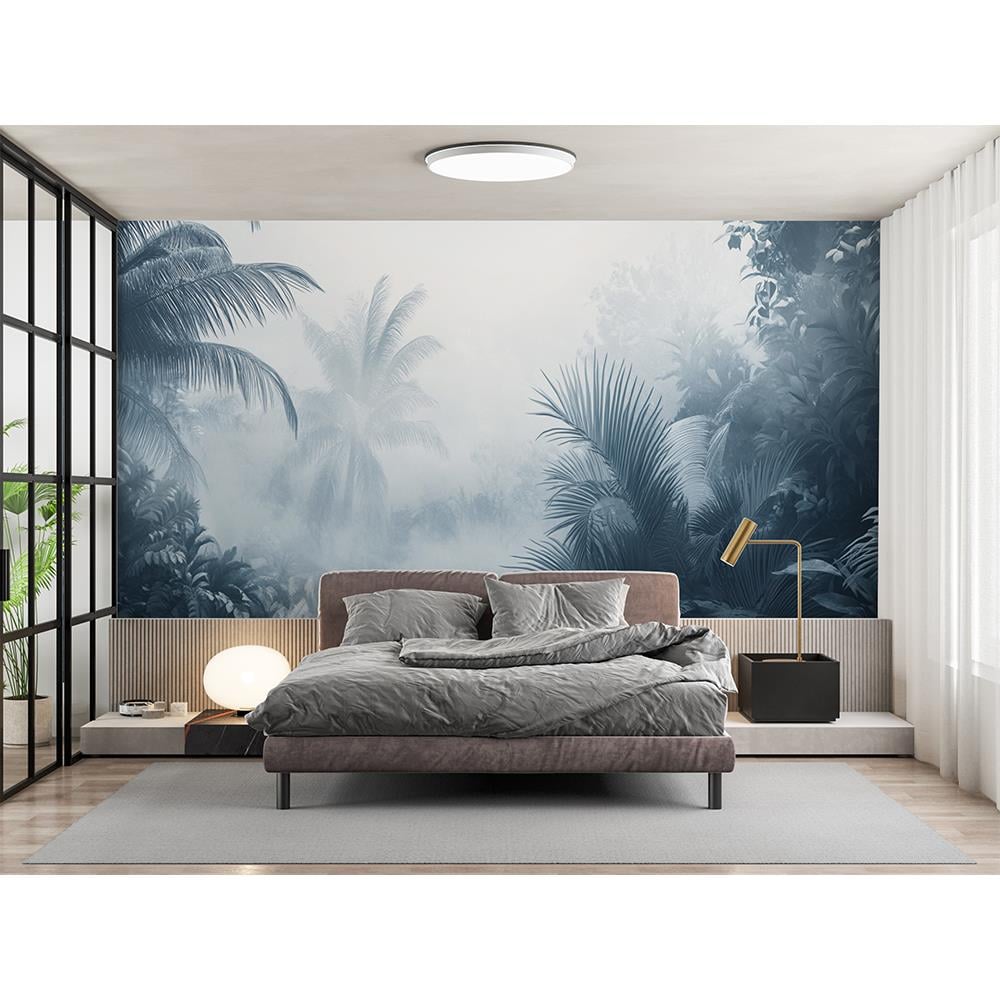 Mavi Sisli Tropik Duvar Kağıdı