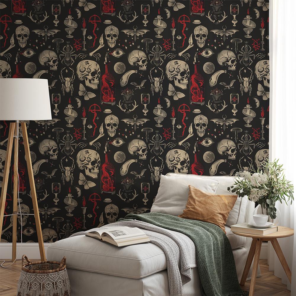 Ölüm Dansı Desenli Duvar Kağıdı