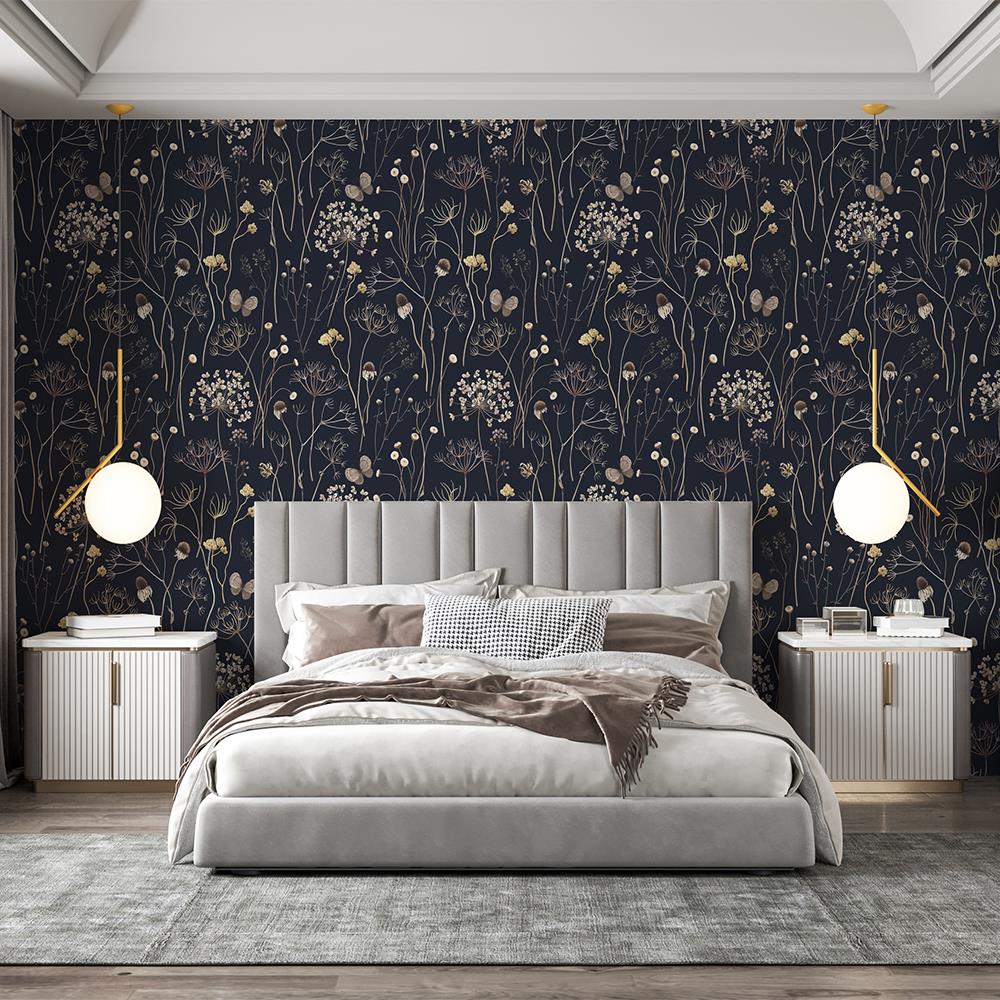 Otantik Bitki Desenli Duvar Kağıdı