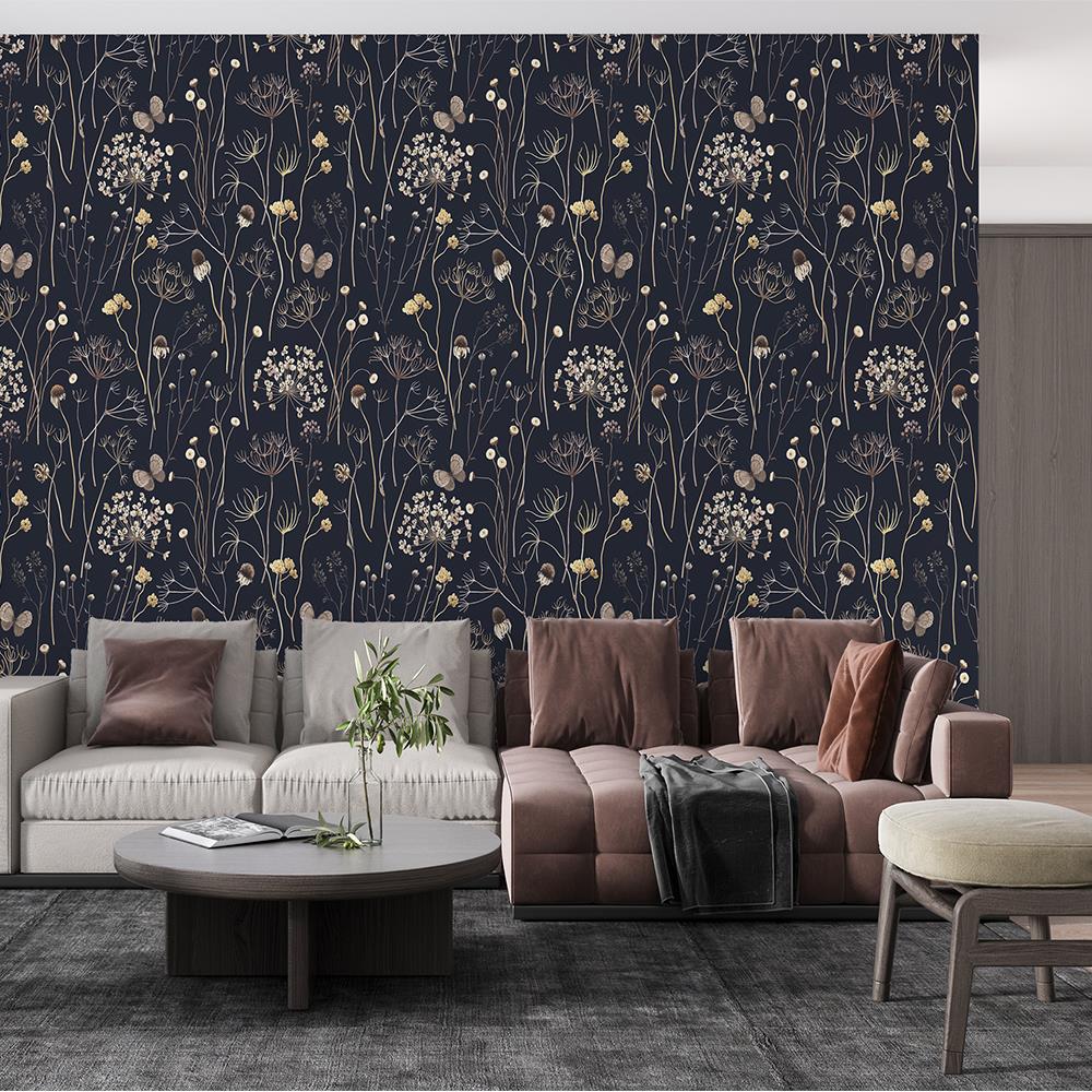 Otantik Bitki Desenli Duvar Kağıdı