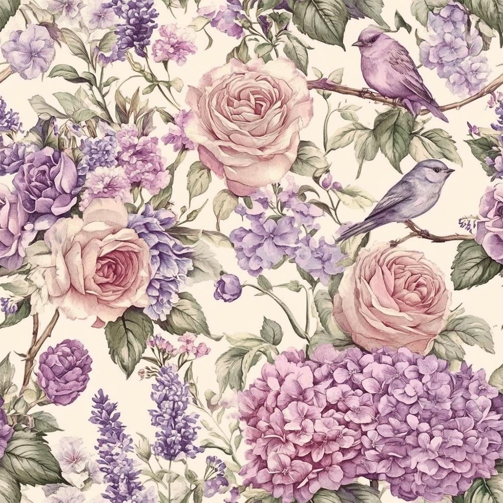 Pastel Kuş Bahçesi duvar kağıdı