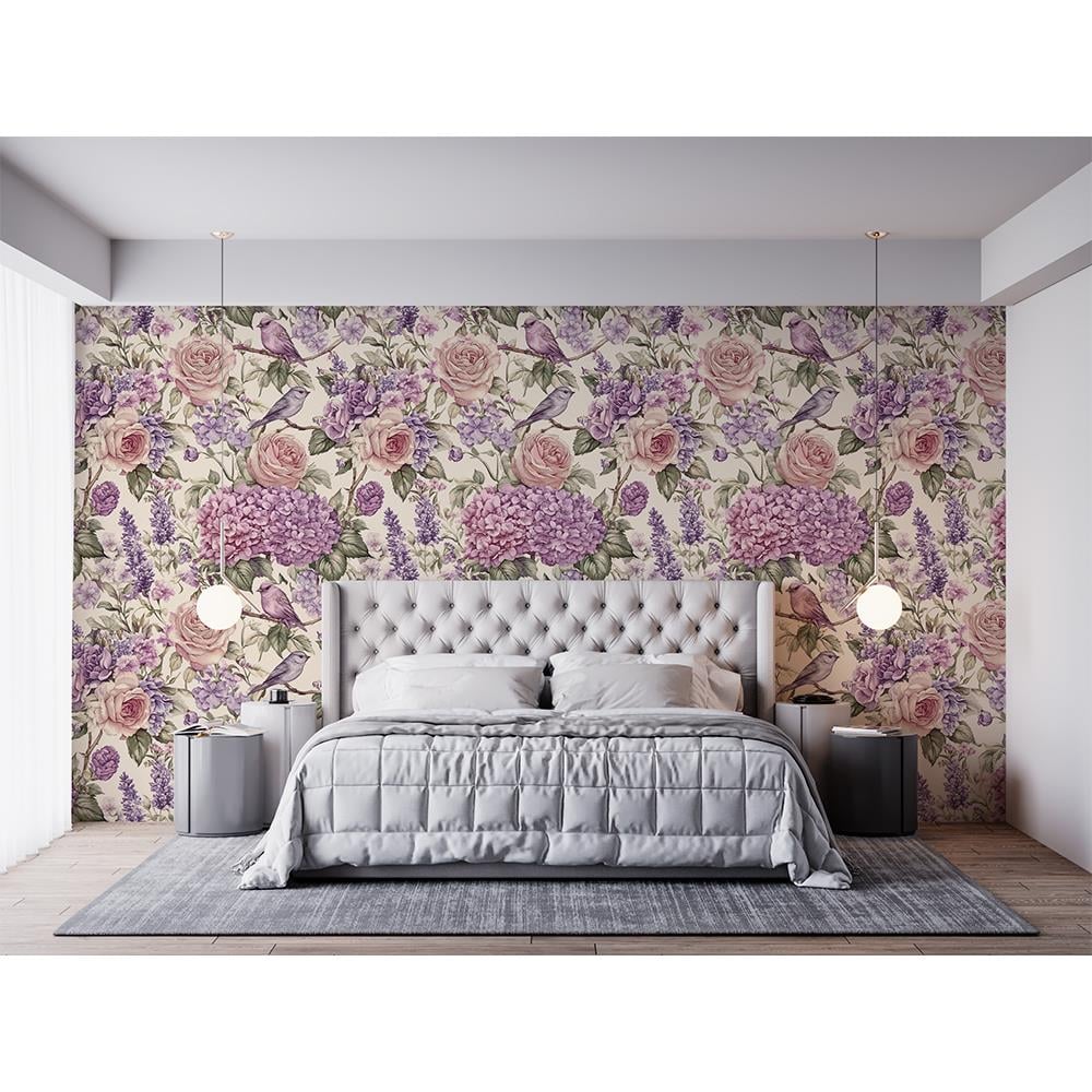 Pastel Kuş Bahçesi duvar kağıdı