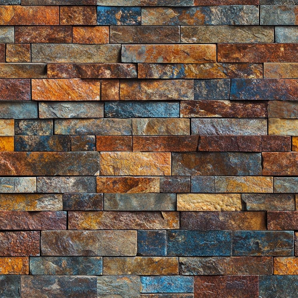 Renkli Doğal Taş Mozaik Deseni