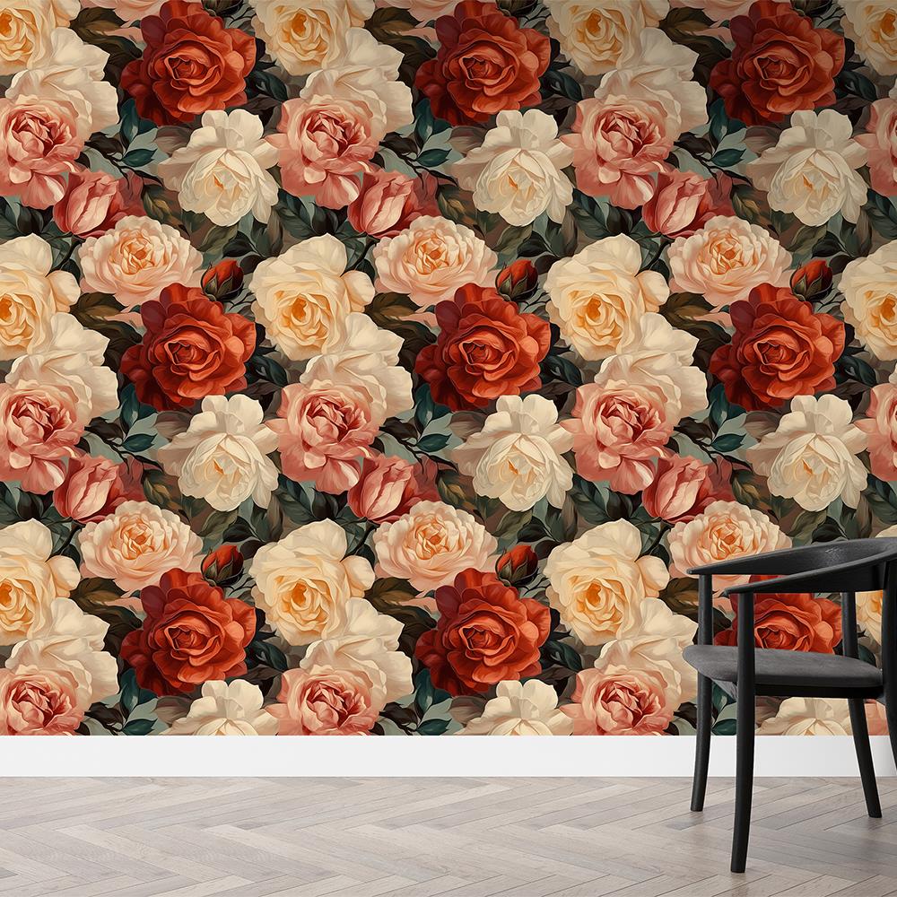 Romantik Gül Bahçesi Duvar Kağıdı