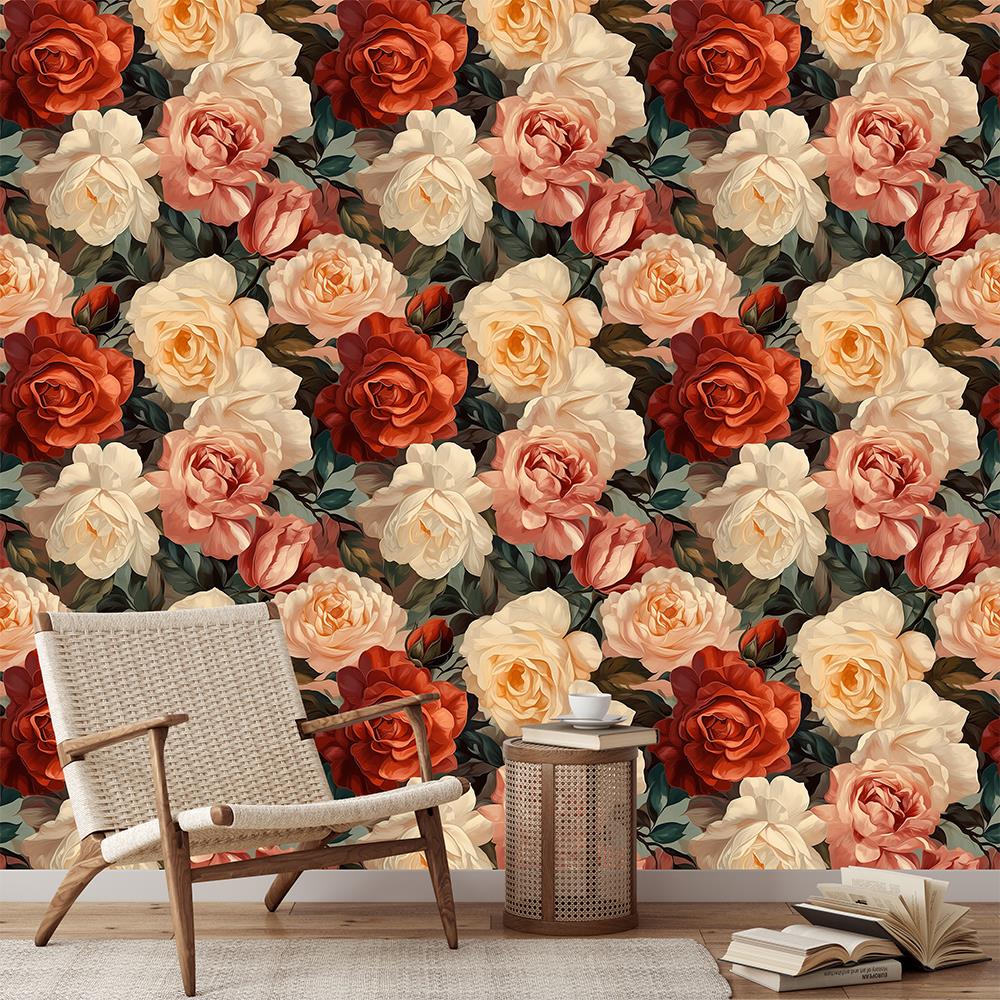 Romantik Gül Bahçesi Duvar Kağıdı