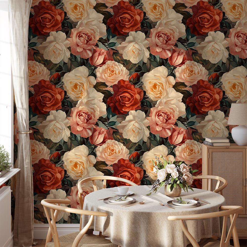 Romantik Gül Bahçesi Duvar Kağıdı