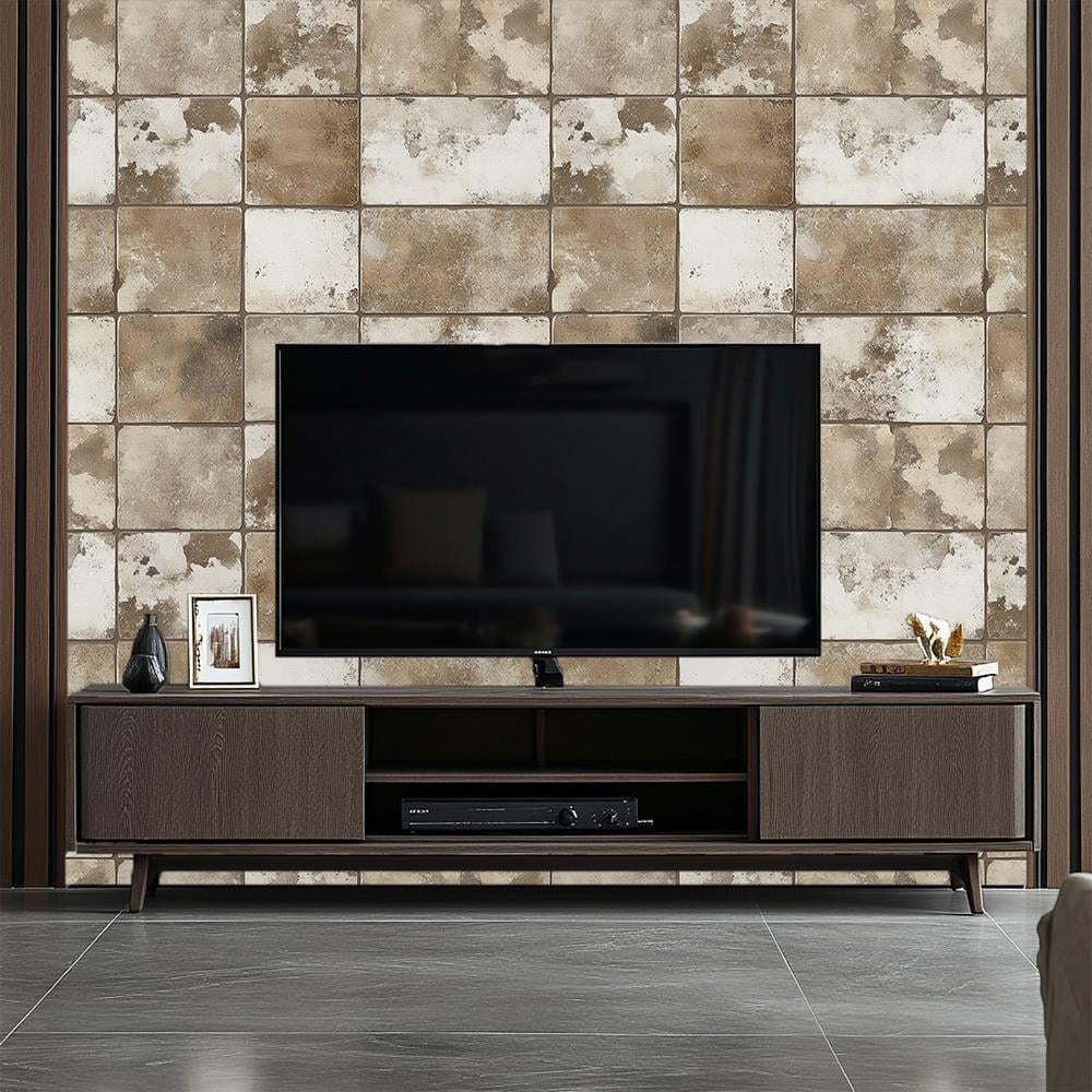 Rustik Kare Taş Duvar Kağıdı